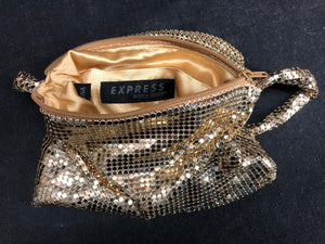 Gold sequence hand bag, purse