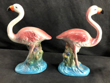Load image into Gallery viewer, Matching Pair Glass Flamingos
