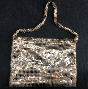 Gold sequence hand bag, purse